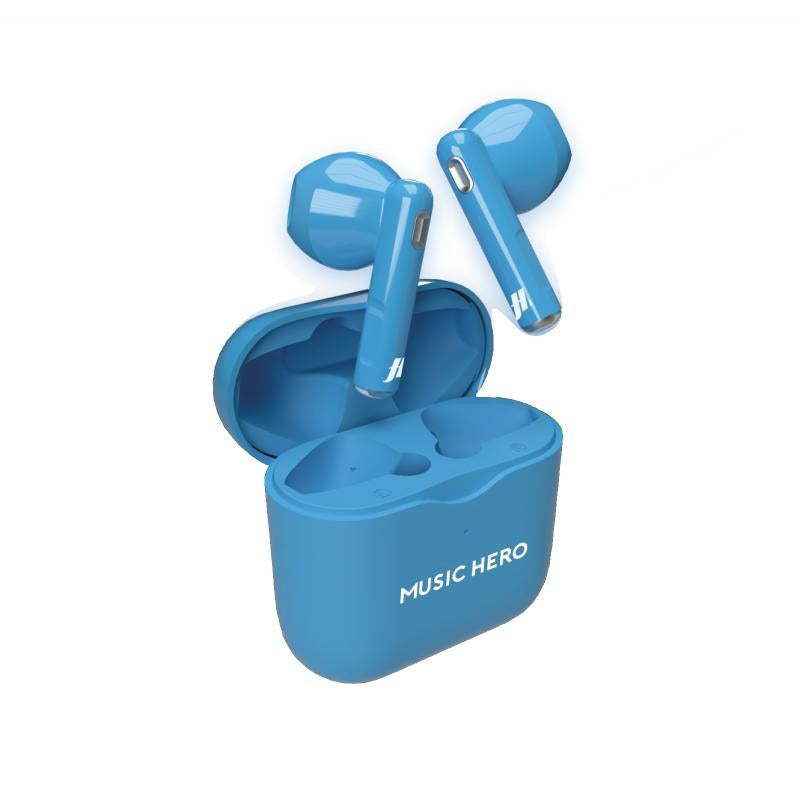 WIRELESS EARPHONES TWS FLUO blue