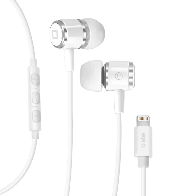 Earbuds with Microphone, Lightning, white