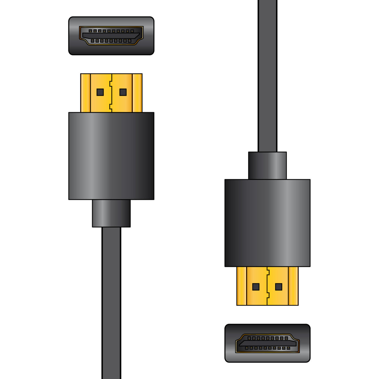 Thin-Wire High Speed 4K Ready HDMI Leads