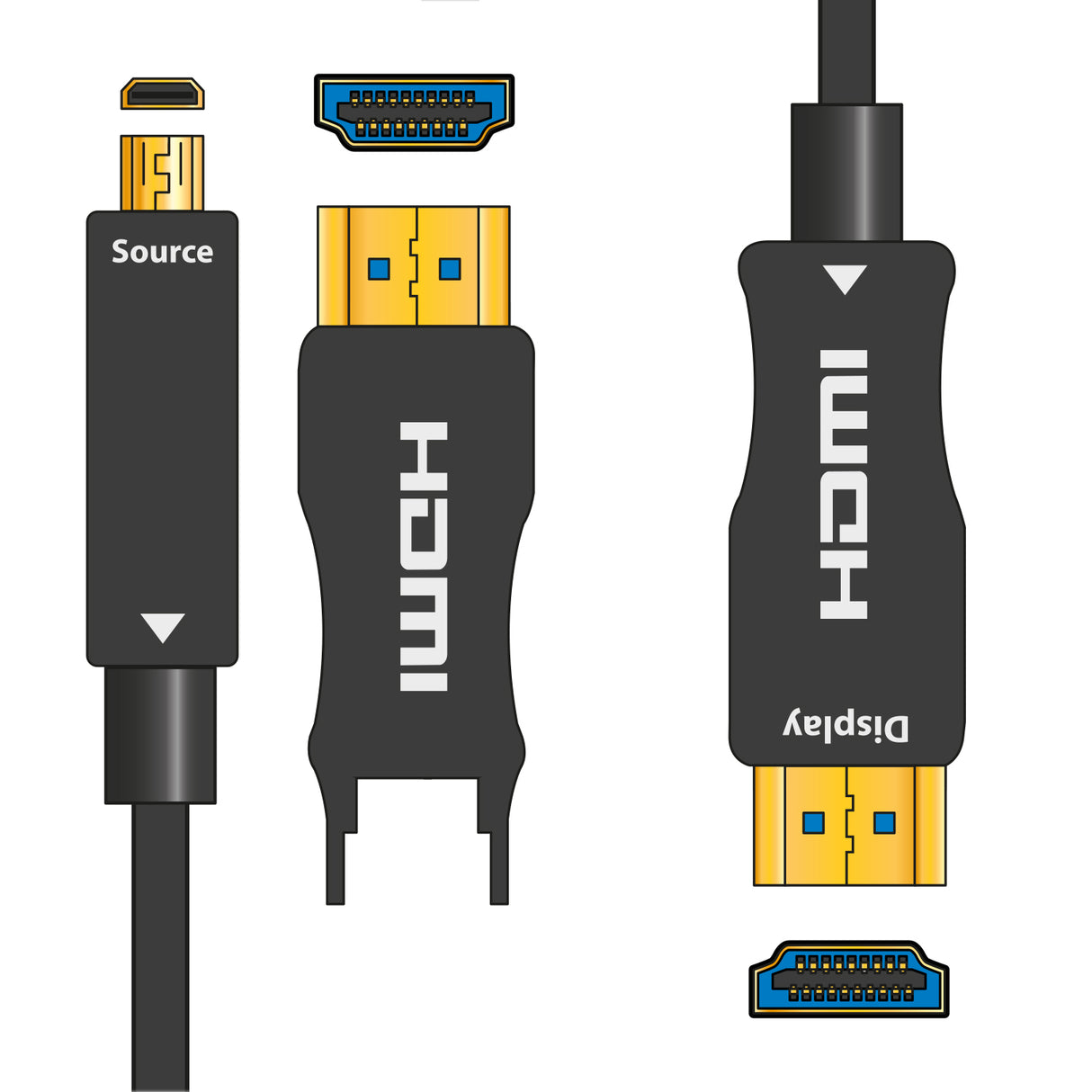 Ultra High Definition 8K Active Fibre Optic HDMI Lead with Detachable Plug