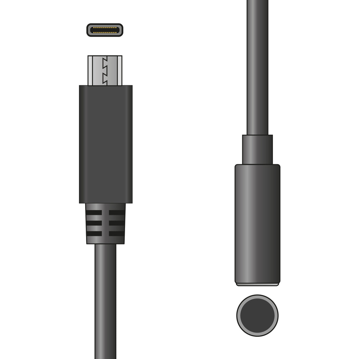 Adaptor Lead USB Type-C Plug to 3.5mm Headphone Socket (Digital)