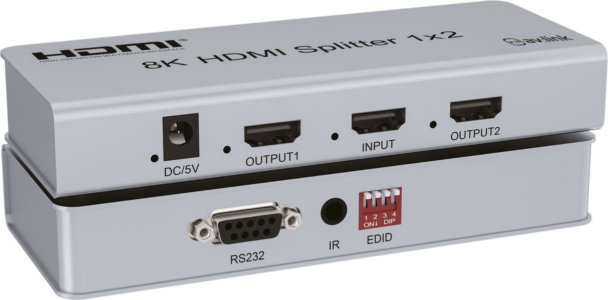 8K HDMI Splitter with EDID 1x2