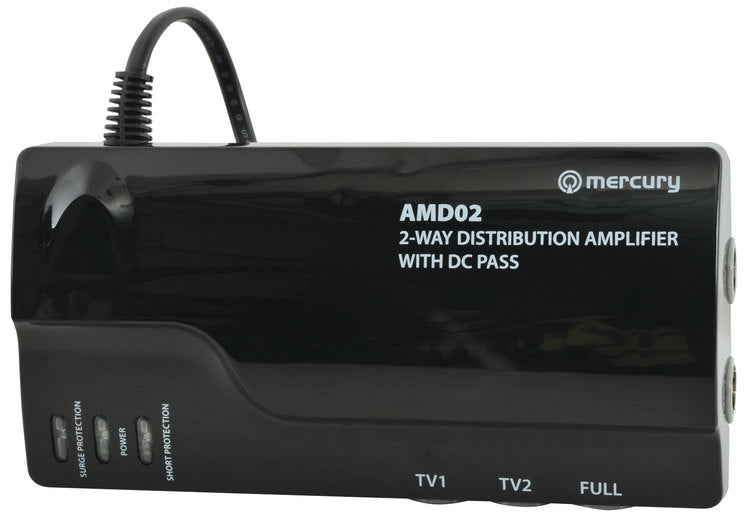 2 Way UHF/VHF Distribution Amplifiers with 5G/4G Filter and DC Pass