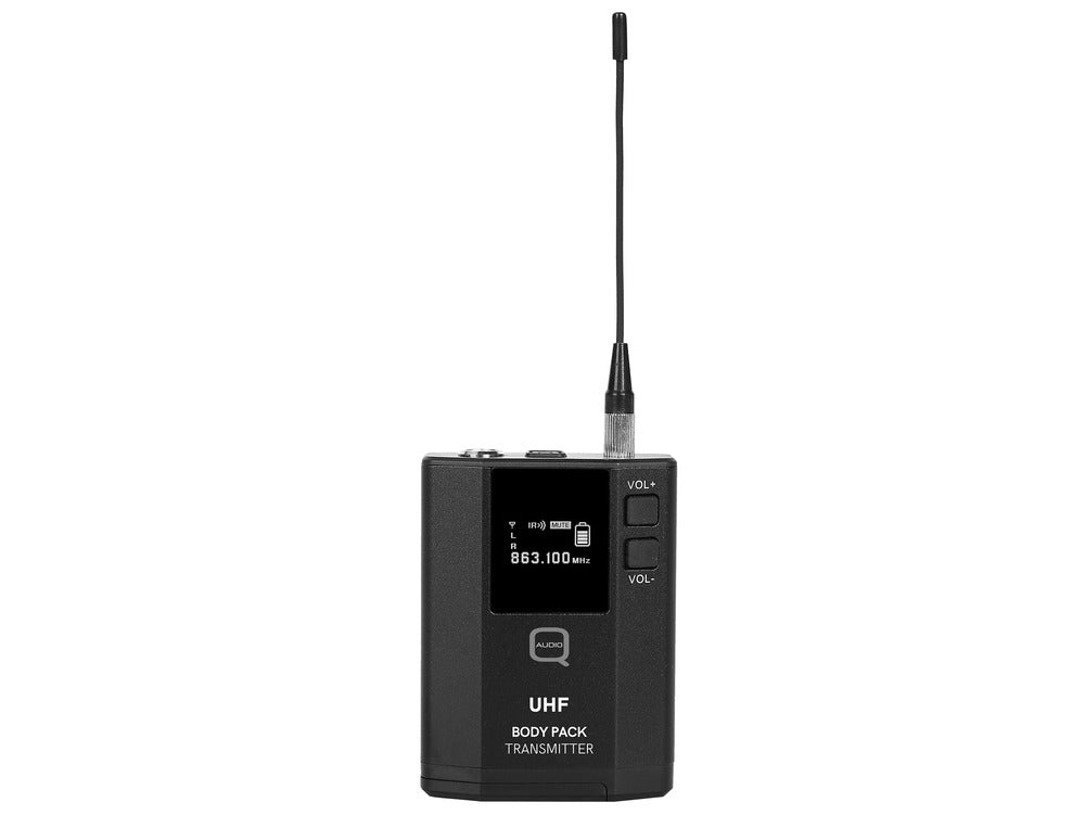 QWM 1960 V3 BP UHF Dual Channel True Diversity Belt Pack Wireless Mic System
