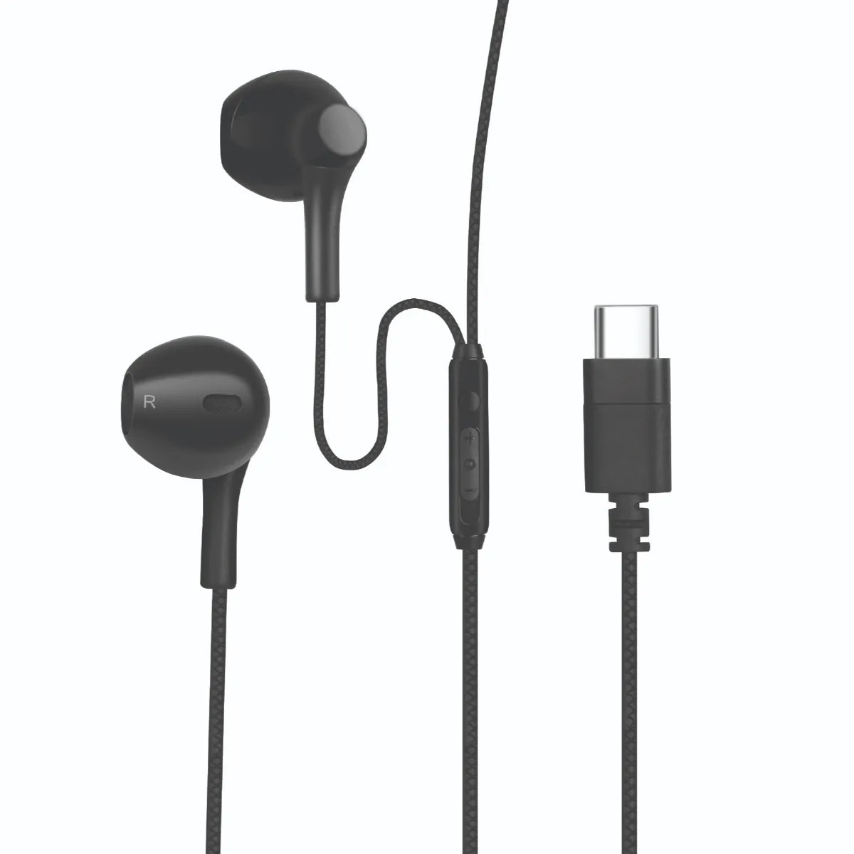 Groov-e GVEB16BK Digital Buds USB-C Earphones with Remote Mic and Volume Control - Black