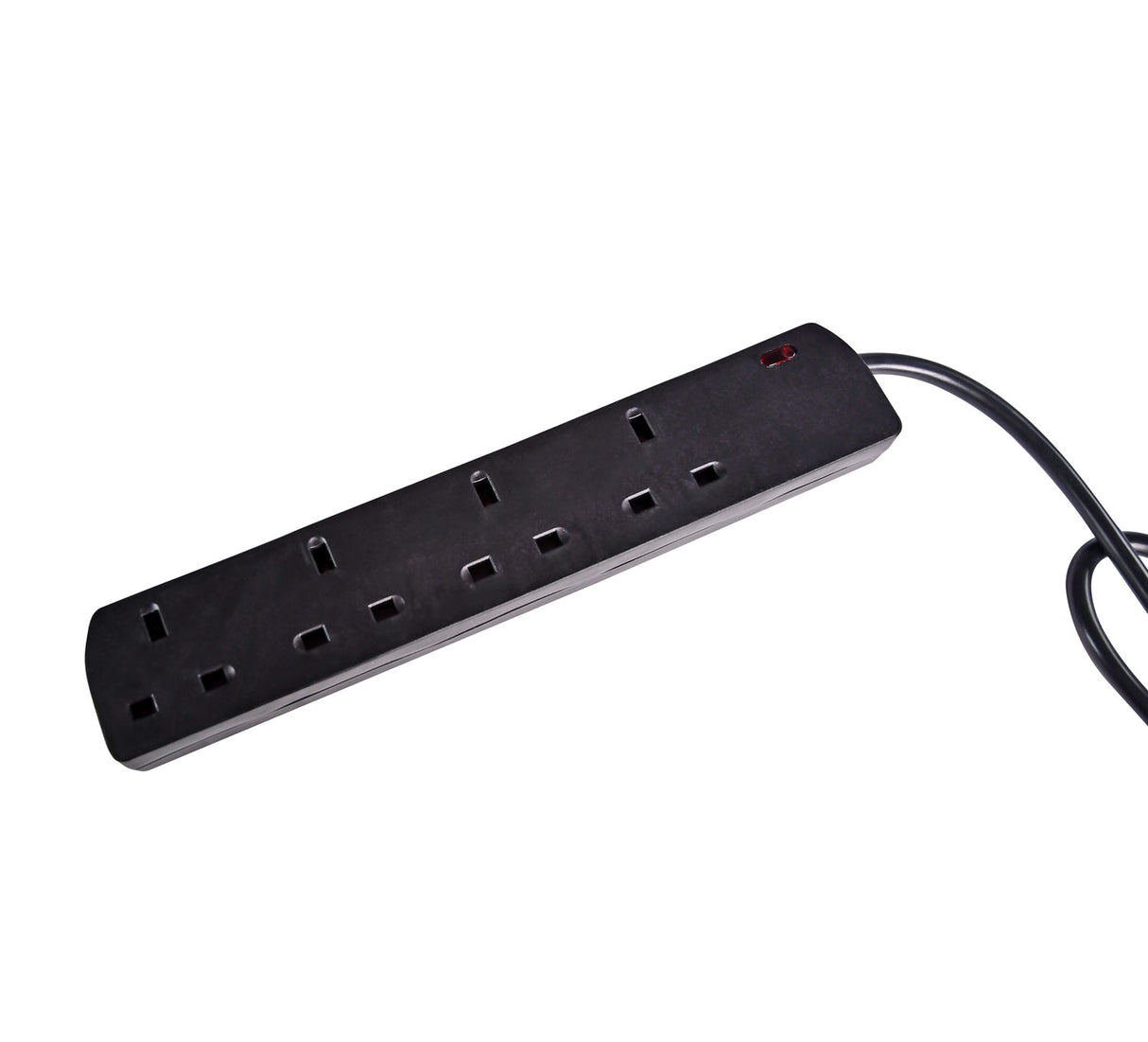 4 Gang Black Extension Leads 2M
