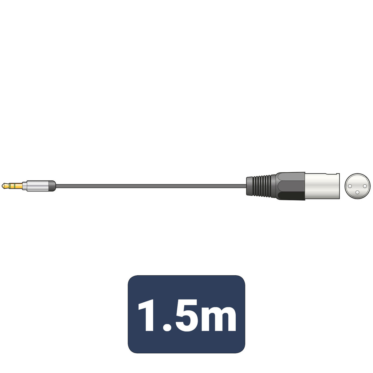 Classic Audio Lead 3.5mm Stereo Jack Plug - XLR Male