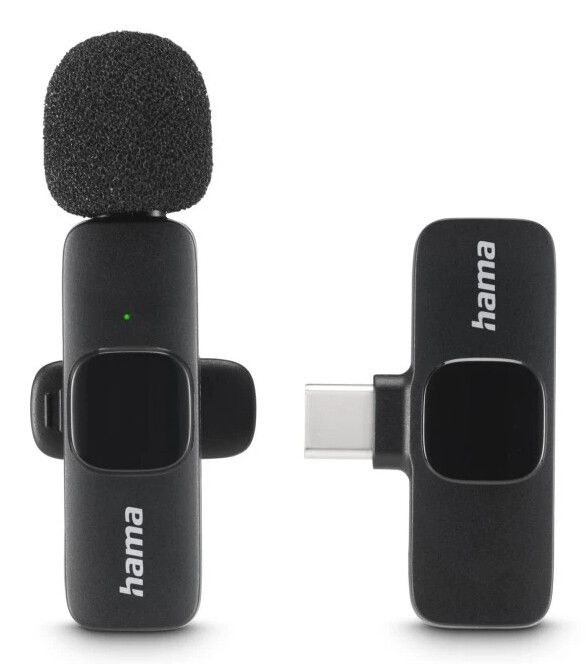 Hama Smart Wireless Black Lavalier/Lapel Microphone