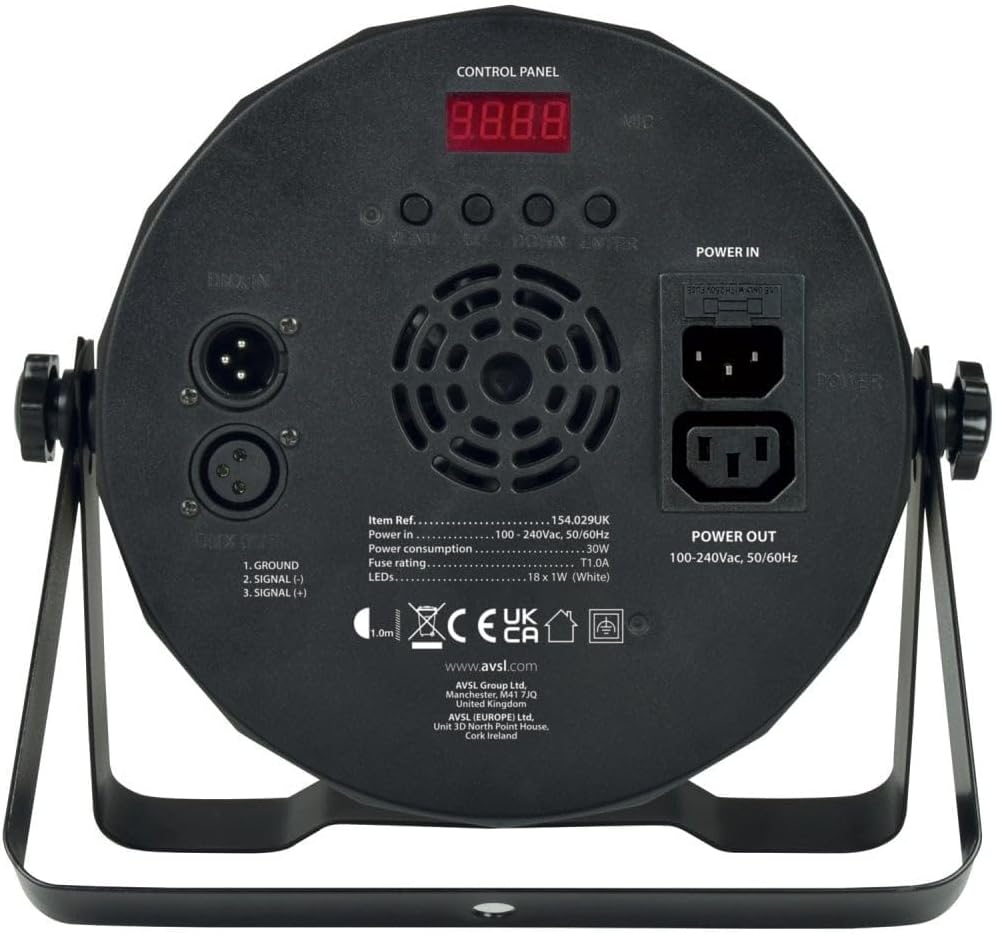 QTX PAR-100W | High Powered White LED PAR CAN | 18 x 1W Cool White LEDs