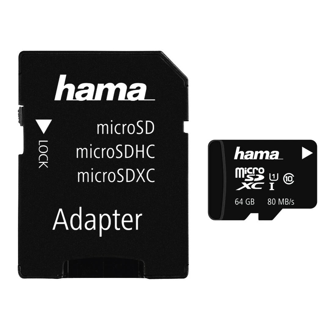 micro SDXC 64GB Memory Card Class 10 UHS-I 100MB/s + Adapter