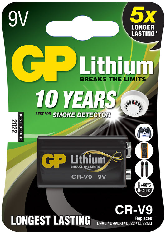 Lithium Battery PP3 Single