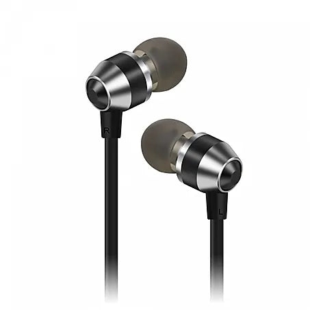Smart Buds Sound Isolating Metal In-Ear Headphones with Remote Mic - Black - GVEB10BK