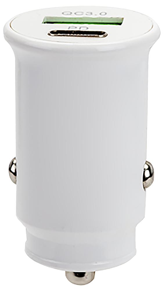 JB USB PD Car Charger, 18W, 2 Port, 1x USB A, 1x USB C