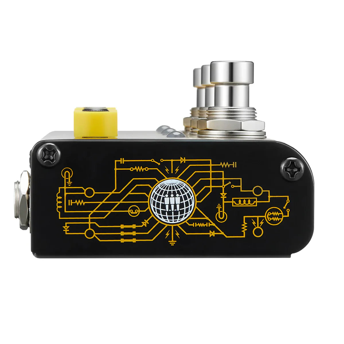 Donner X Third Man Hardware Multi-Effect Pedal, Triple Threat 3-in-1 Analog Guitar Pedal Distortion Phaser Echo Pedal with Adapter for Electric Guitar