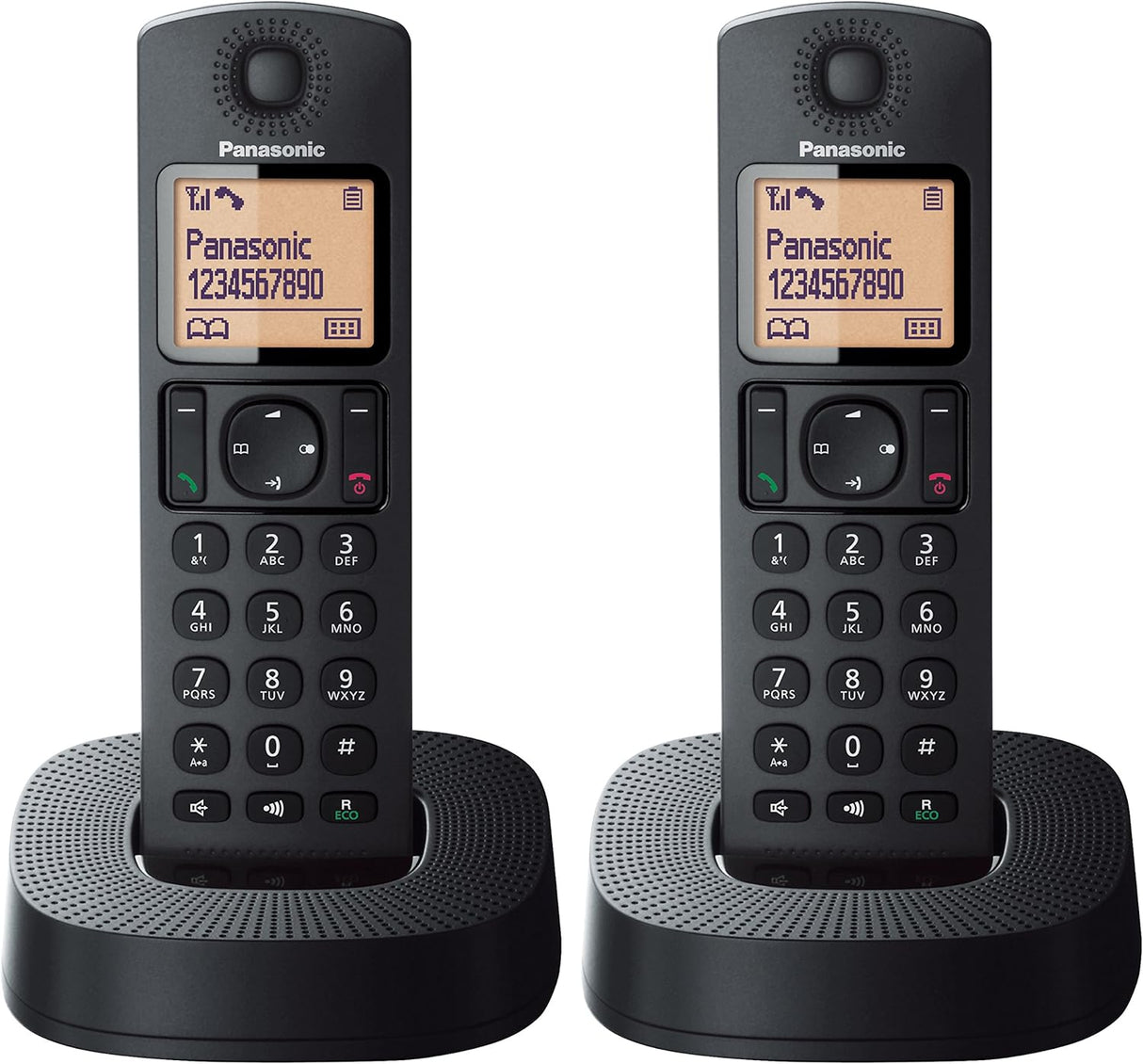 Panasonic KX-TGC312EB Digital Cordless Phone (Pack of 2)