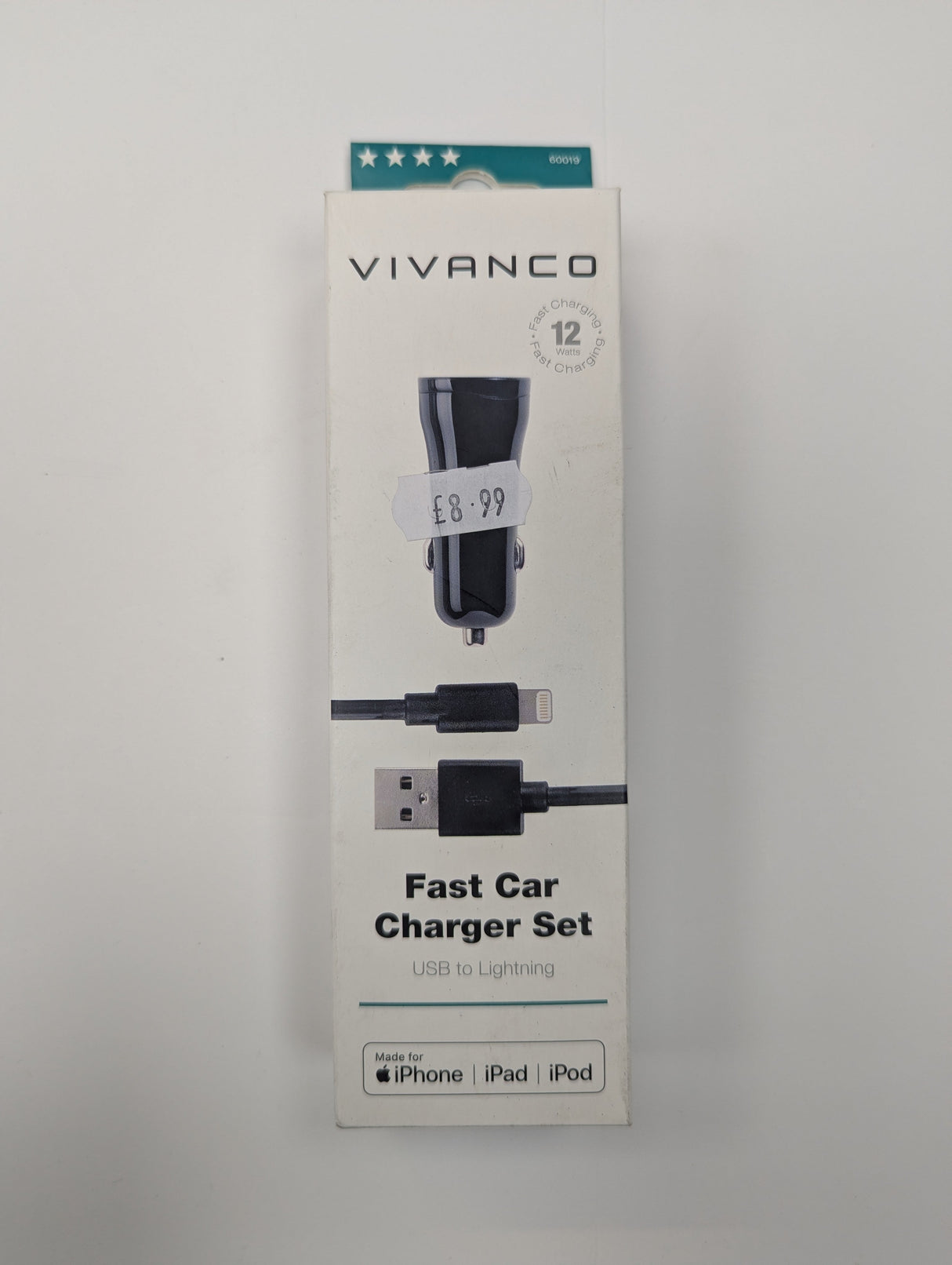 Vivanco Car Charger USB A to Lightning