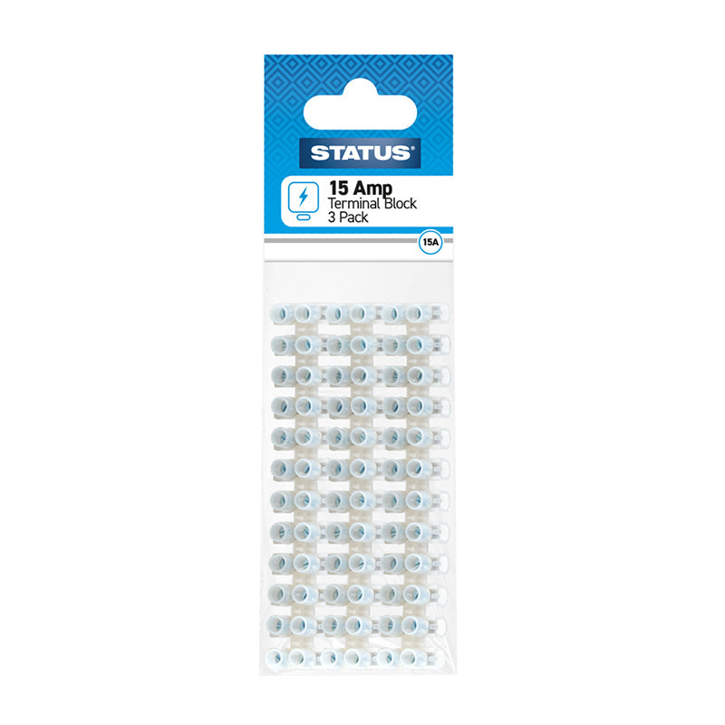 Status Terminal Blocks 15 amp Card of 3