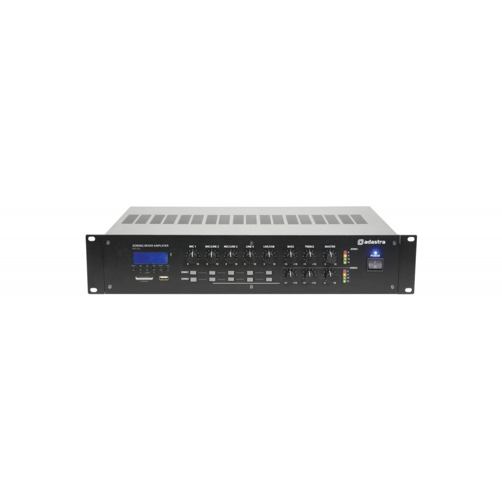 Adastra 2-zone Mixer-amplifier + USB/SD/FM/Bluetooth