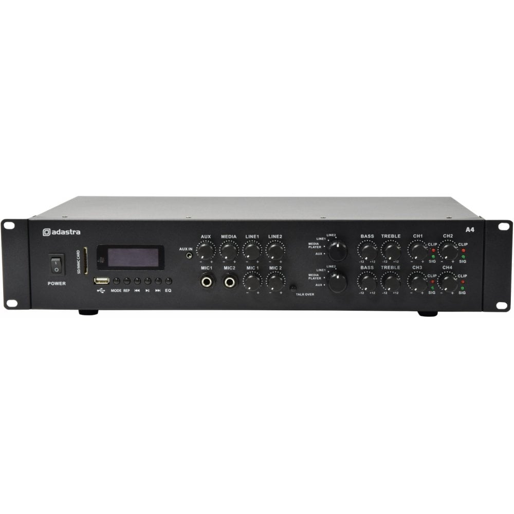 A4 Dual Stereo PA Amplifier 2 x 2 x 200W
