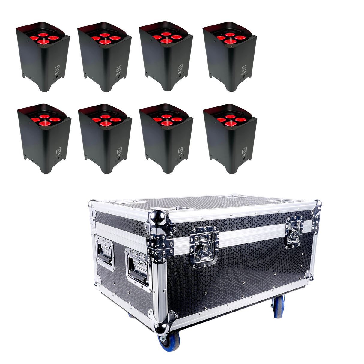H4IP+ Uplights with Charging Flightcase (Case Of 8)