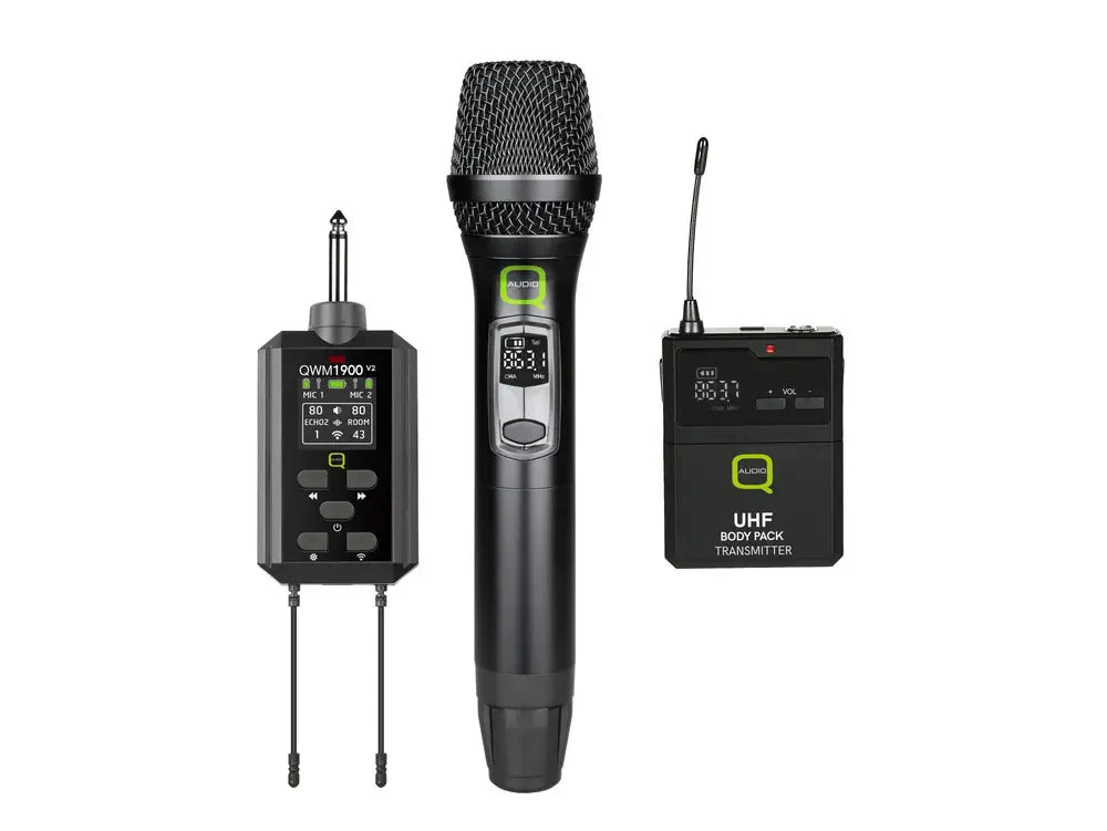 Q-Audio QWM1900HH+BP V2 Handheld & Beltpack System