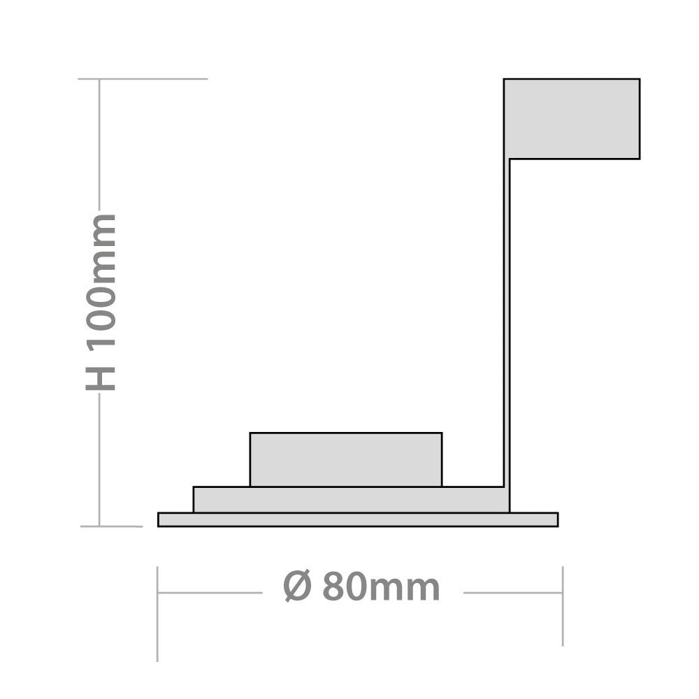 Steel GU10 Fixed Downlight, IP20 - HS/FW