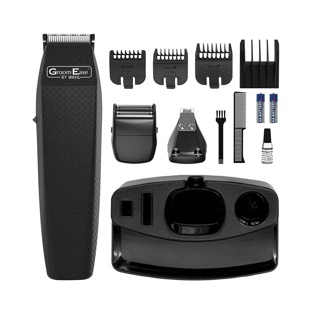 GroomEase Battery Multigroomer 7-In-1 With 3 Interchangeable Heads And 4 Combs Attachments