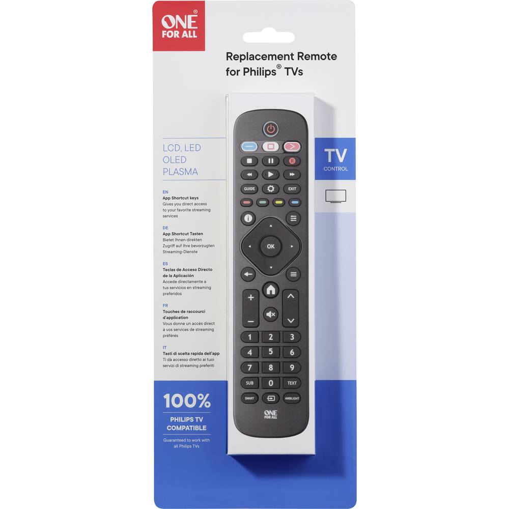One For All Philips 2.0 Philips Remote control Black