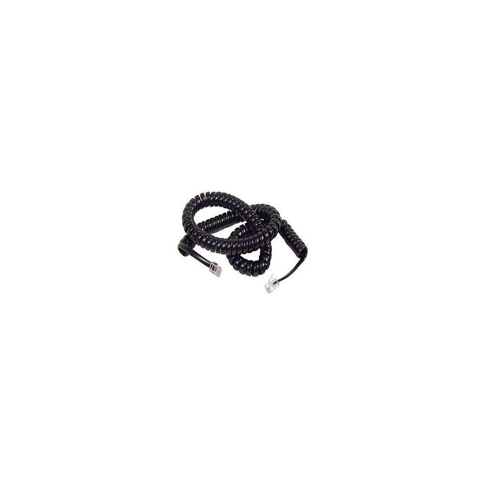 7 Metre Black Coiled Telephone Handset Lead