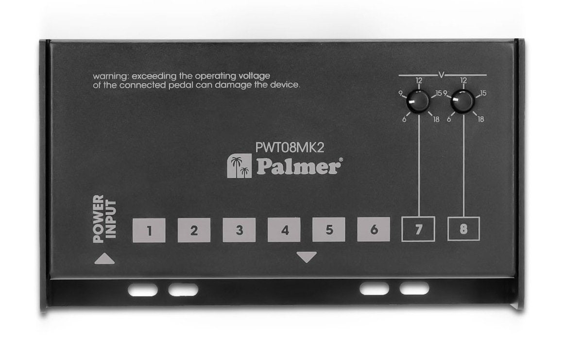 Palmer PWT-08 MK2 Universal 8-Outlet Pedalboard Power Supply