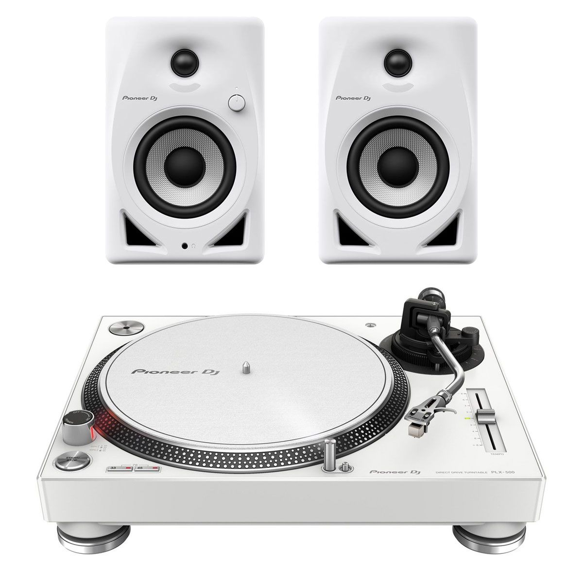 Pioneer PLX500 White & DM40D-W Speaker Kit