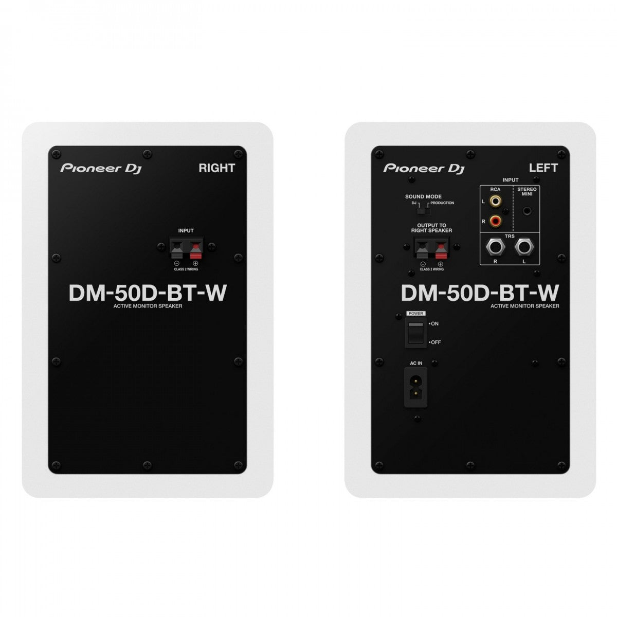 Pioneer DJ DM-50D-BT Bluetooth Monitor Speakers, White