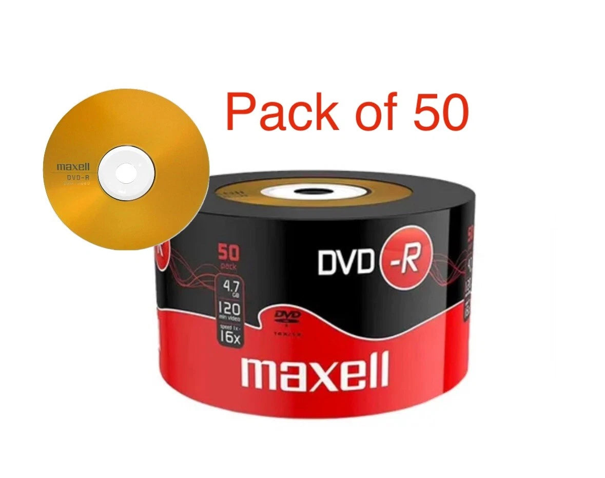 4.7GB 16x SPEED DVD-R Digital Disc - Pack of 50