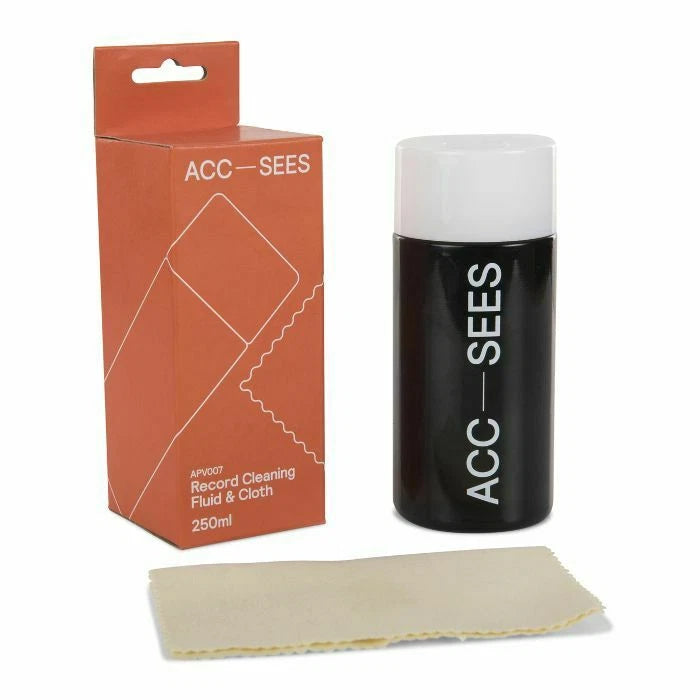 Acc-Sees Antistatic Vinyl Record Cleaning Fluid & Cloth 250ml