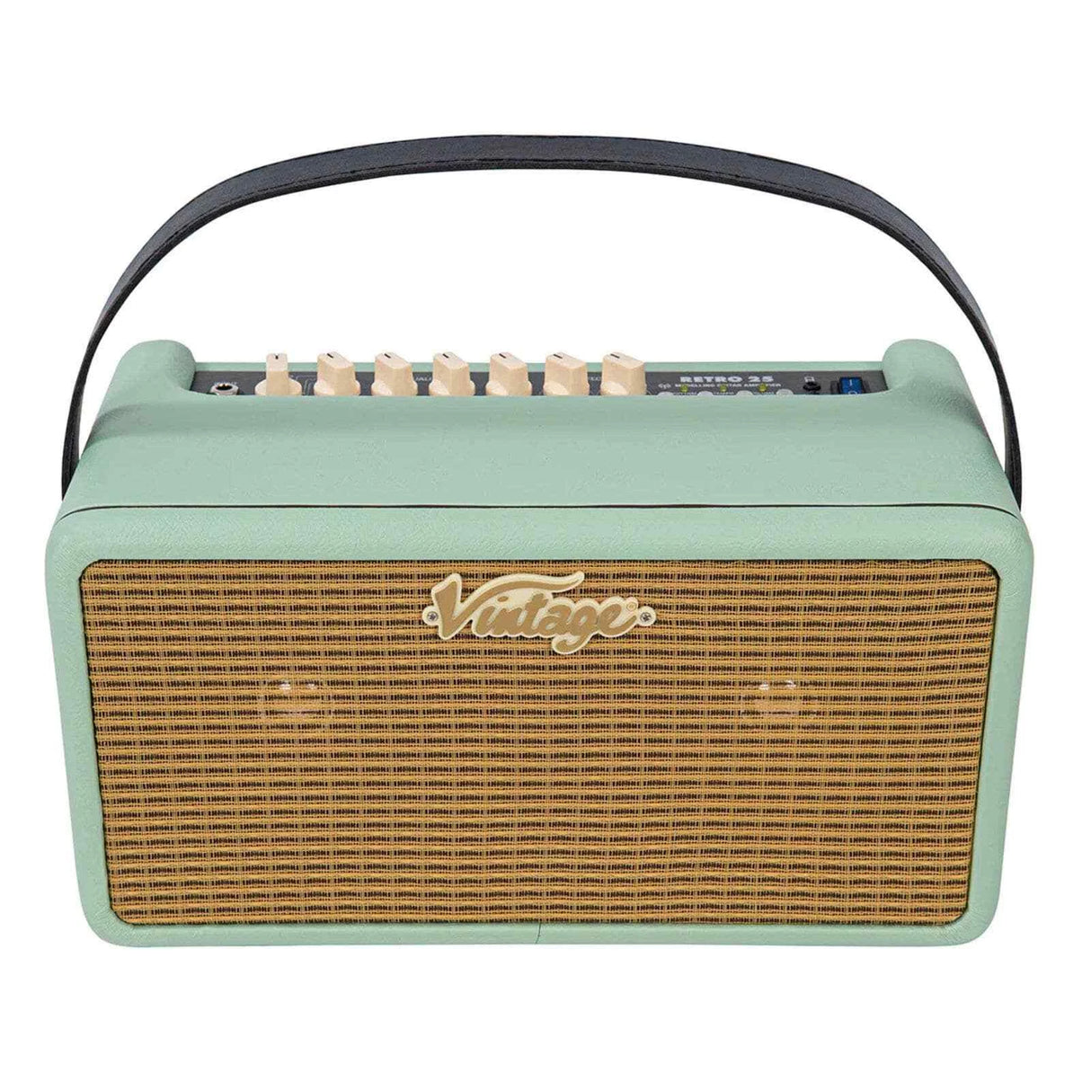 Vintage Retro 15 - 15W Bluetooth Guitar Amplifier with Effects Mint Green
