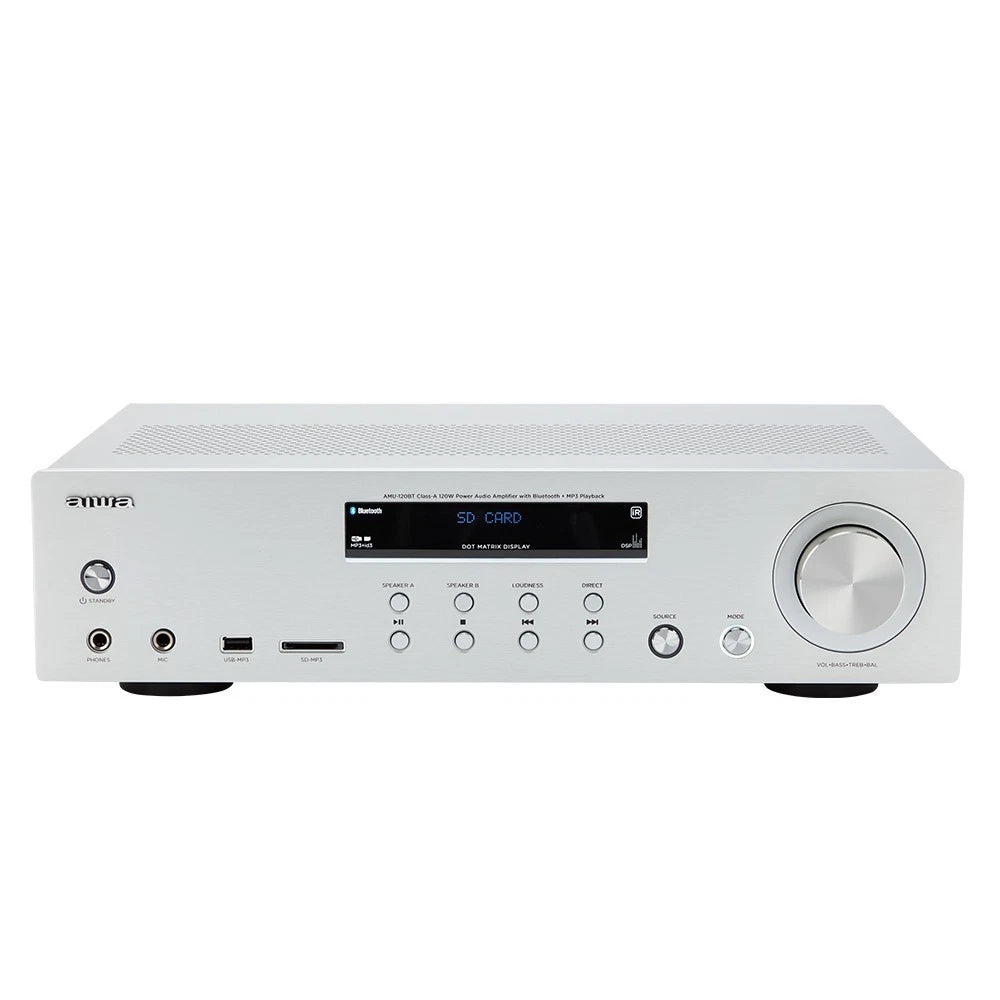 Aiwa - AMU-120BT Stereo Amplifier Silver