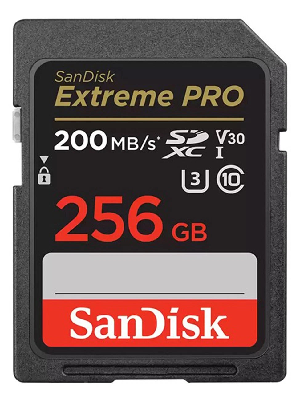 SDXC Extreme PRO 256GB Memory Card Class 10 U3 200MB/s V30 4K