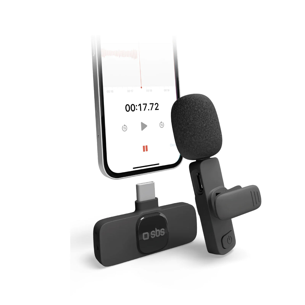 SBS Wireless microphone with Receiver and Clip