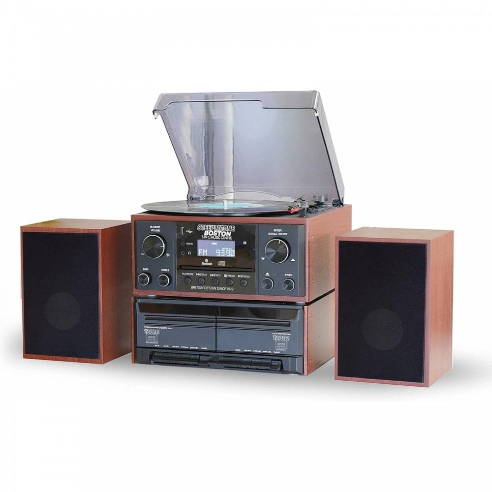 Steepletone Boston XP 5-in-1 Music System (Black)