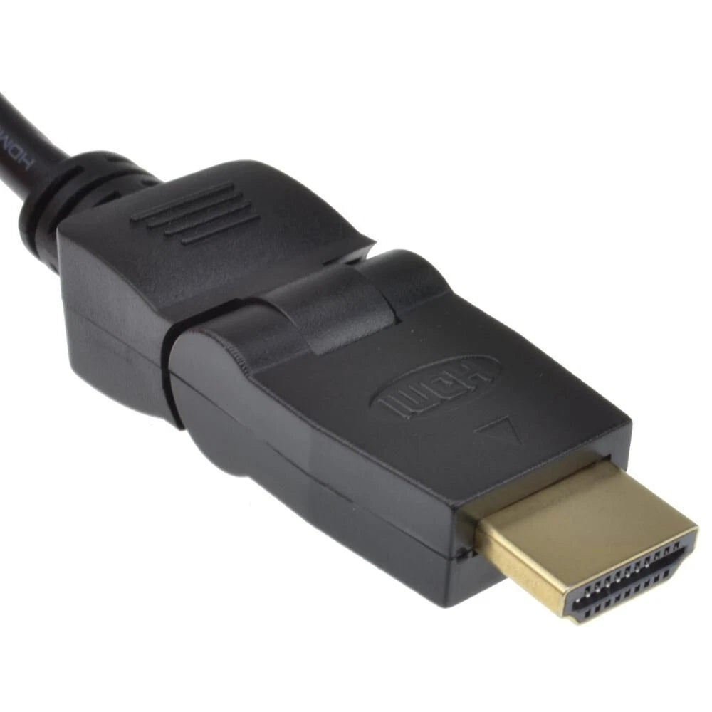 1.8M Gold 180 Degree Swivel Ended Multi Angle HDMI Cable Lead