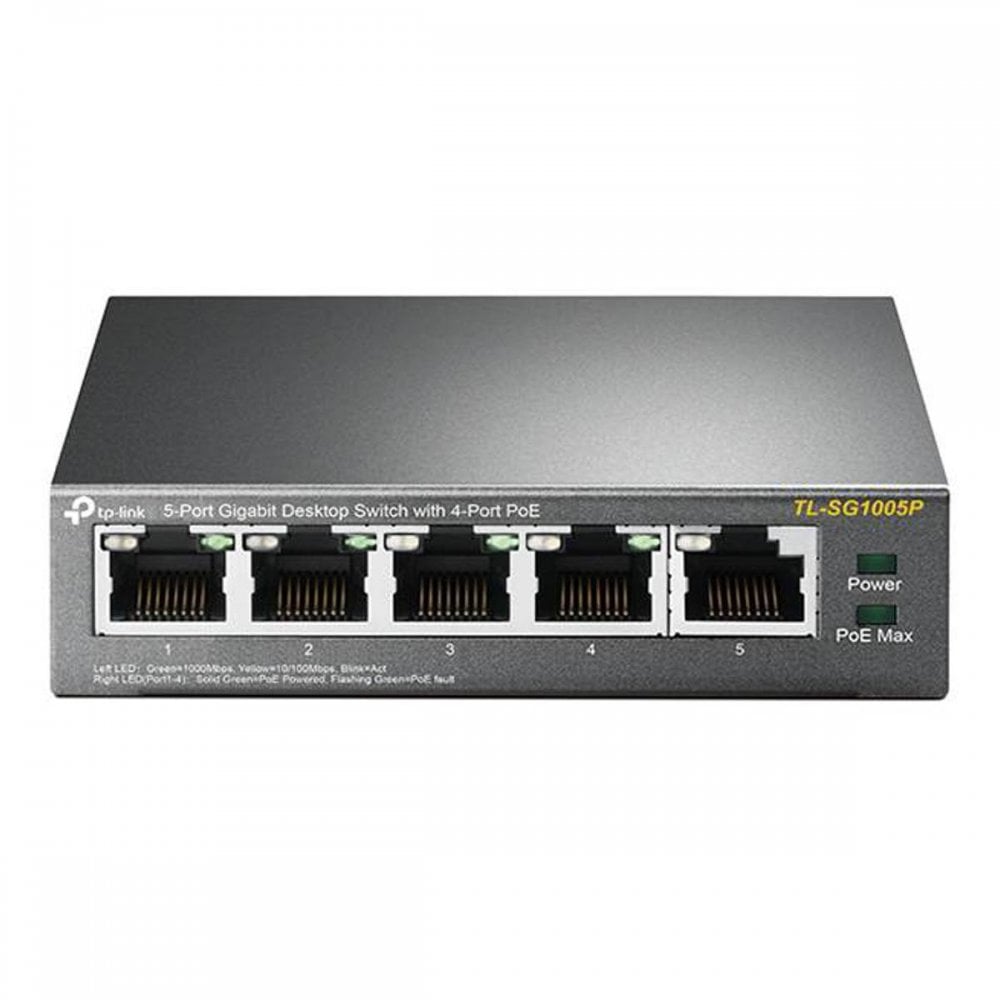 TP-Link 5-Port Gigabit Desktop PoE+ Switch TL-SG1005P