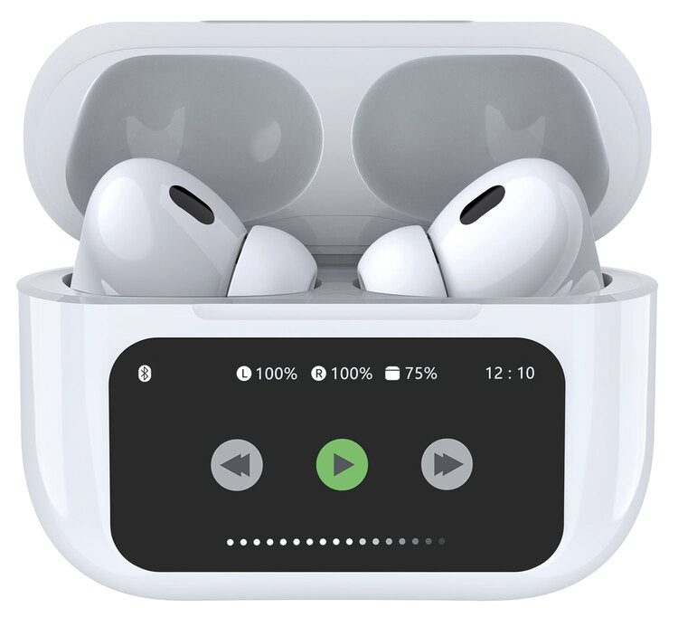 Ear Shots Pro LED: Active Noise Cancelling True Wireless Earphones with LED Screen