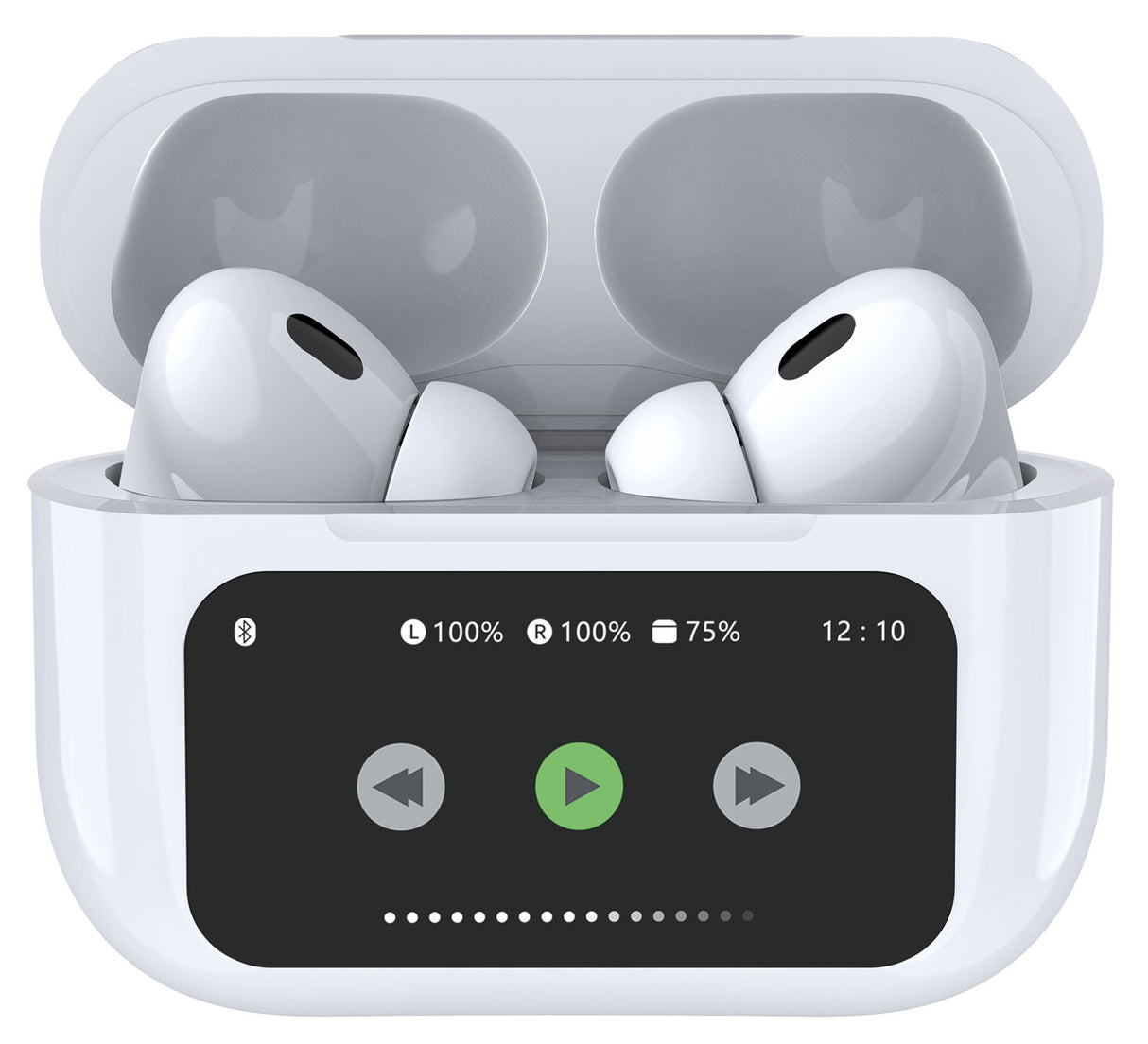Ear Shots Pro LED: Active Noise Cancelling True Wireless Earphones with LED Screen