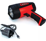 LED Rechargeable Torch - Red & Black