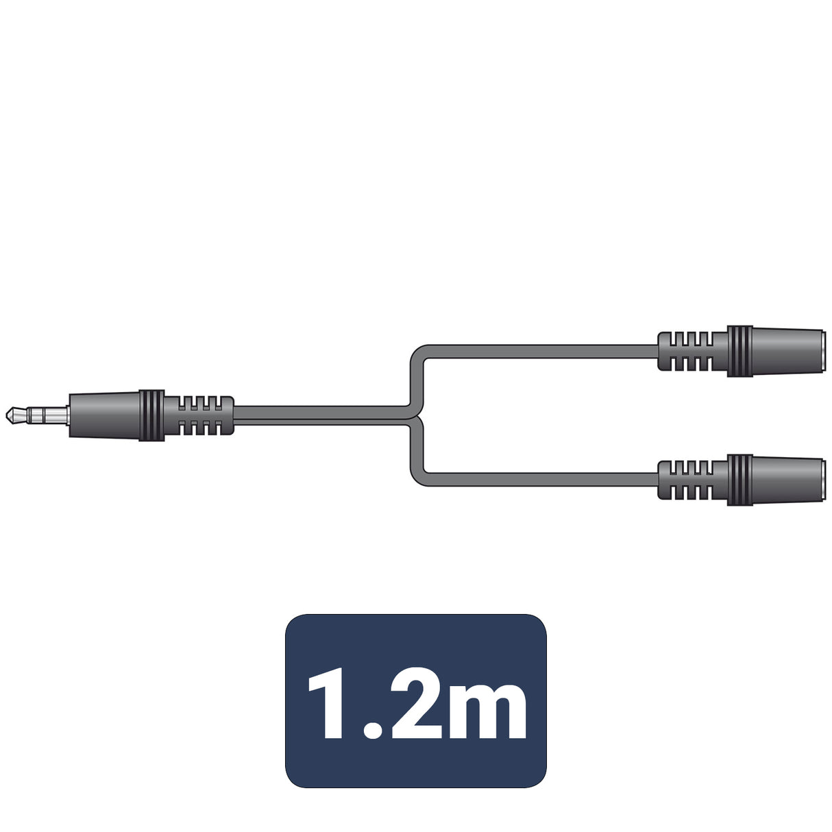3.5mm Stereo Plug to 2 x 3.5mm Stereo Sockets Splitter Lead