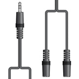 3.5mm Stereo Plug to 2 x 3.5mm Stereo Sockets Splitter Lead