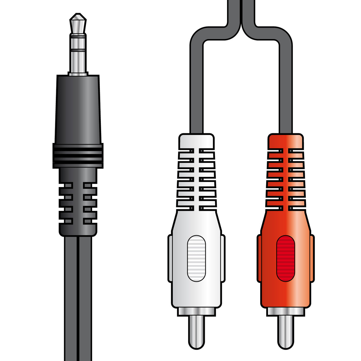 3.5mm Stereo Plug to Twin Phono Lead