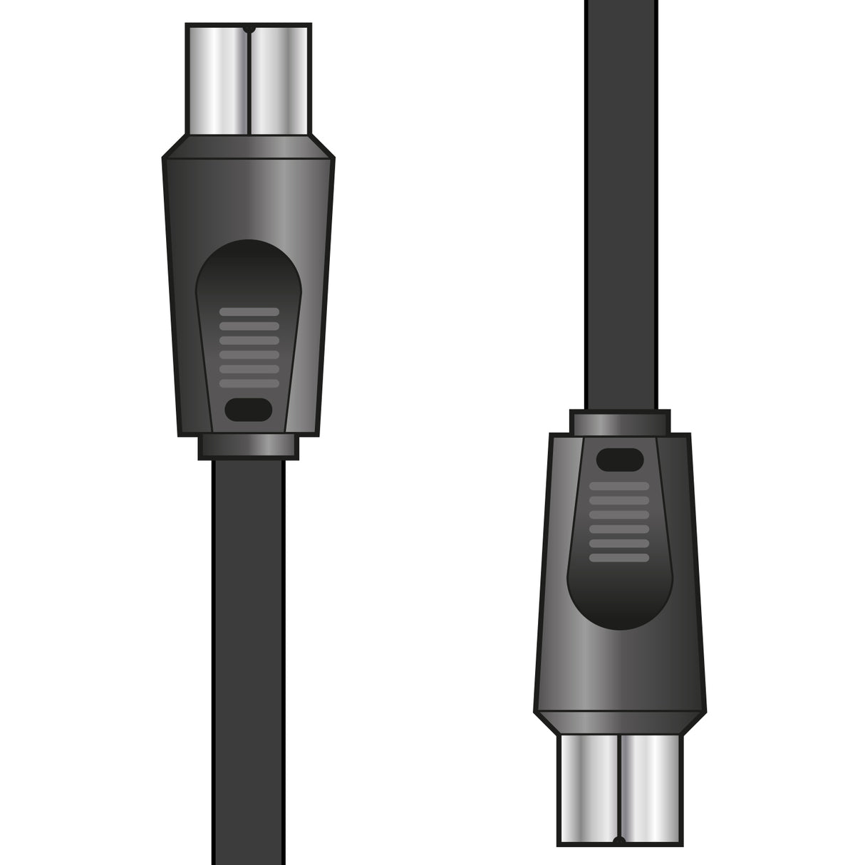 75 Ohms RG6 Coaxial Plug to Plug Leads