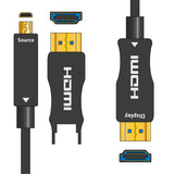 Ultra High Definition 8K Active Fibre Optic HDMI Lead with Detachable Plug