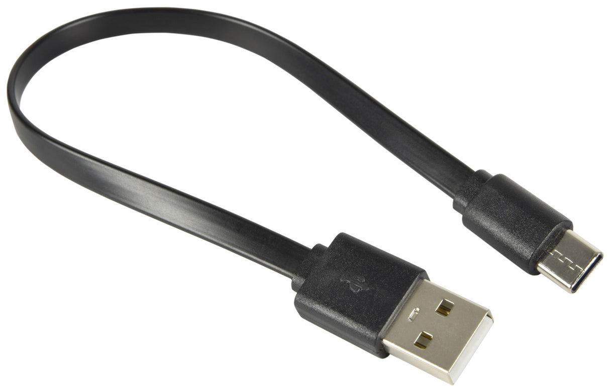 USB Type A-C Short Sync & Charge Flat Cable 20cm